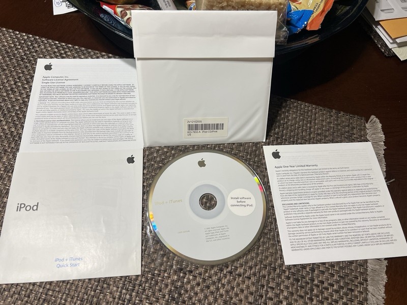 Apple iPod + iTunes Software Installation Disc CD-ROM