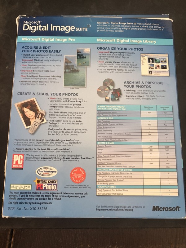 Microsoft Digital Image Suite 10 Photo Editing Software Windows CD English gallery