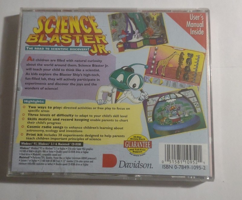 Davidson Science Blaster Jr. Windows 95 / Windows 3.1 / Mac OS CD-ROM gallery