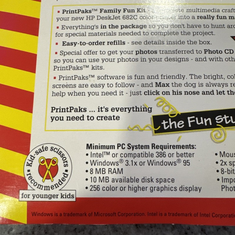 PrintPaks Family Fun Kit CD-ROM | HP DeskJet 682C Special Edition NEW gallery