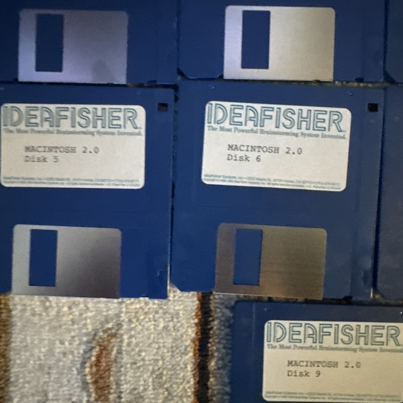RARE/VINTAGE IdeaFisher Brainstorming & Problem Solving Software MAC 1-9 FLOPPY gallery