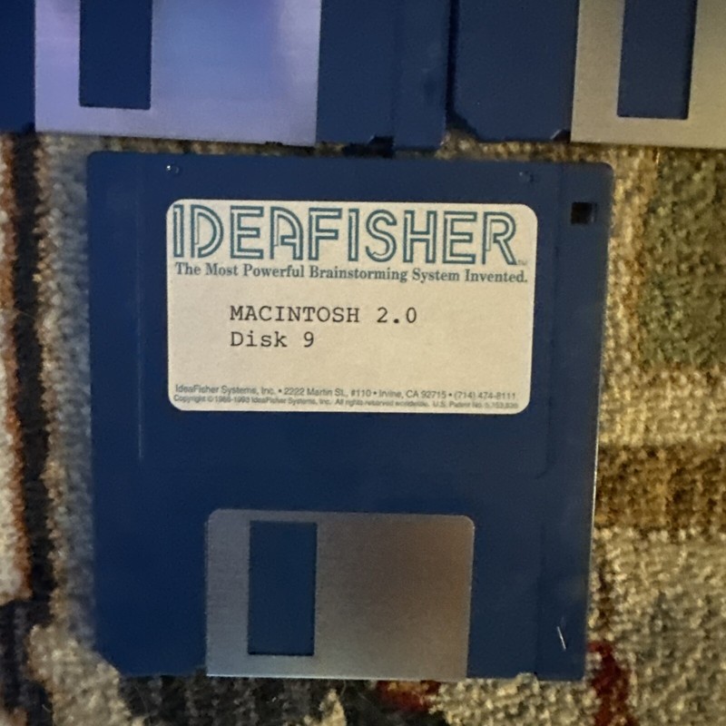 RARE/VINTAGE IdeaFisher Brainstorming & Problem Solving Software MAC 1-9 FLOPPY gallery