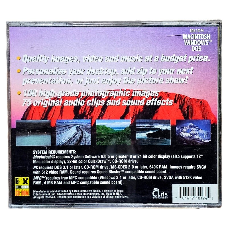 Essex Majestic Places MediaClips CD-ROM Mac Windows DOS ROH-10174 Vintage EUC gallery