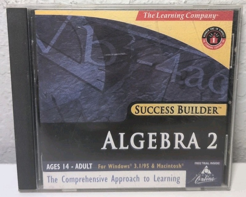 VINTAGE SUCCESS BUILDER ALGEBRA 2 THE LEARNING COMPANY CD-ROM PC 3.1 & MAC B316