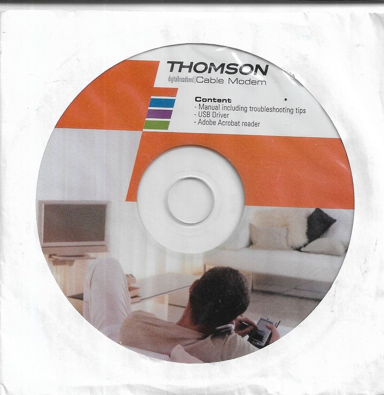 Thomson Digital Broadband Cable Modem CD Software disc.