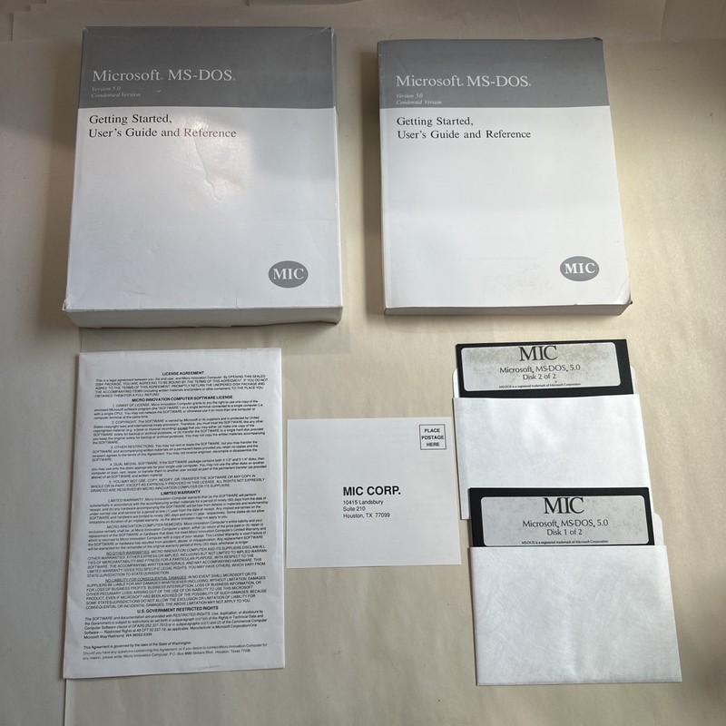 Microsoft MS-DOS Operating System Version 5.0 Complete