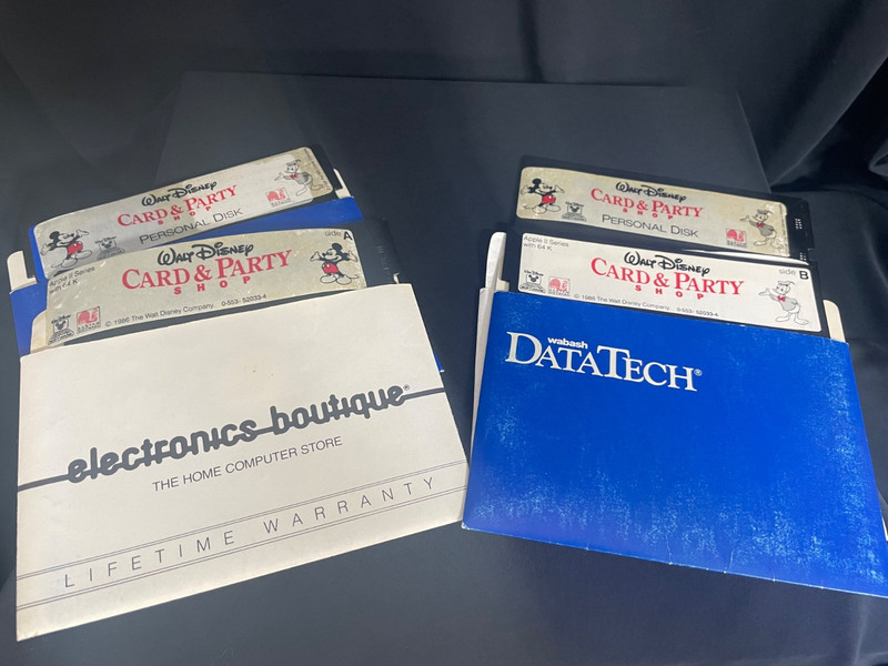 Walt Disney Card & Party Shop by Bantam Software for Apple II+,IIe,IIc,IIgs 1986 gallery