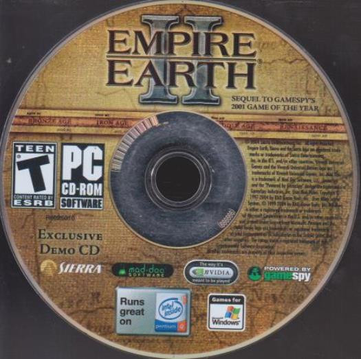 Empire Earth II 2 Presale Demo Disk PC DVD w/ 24 track mp3 video game soundtrack
