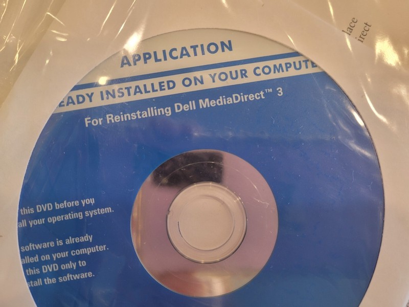 NEW! DELL MediaDirect 3 Reinstall DVD W/ Owner’s Manual, # 0JP969 NIP – SEALED!