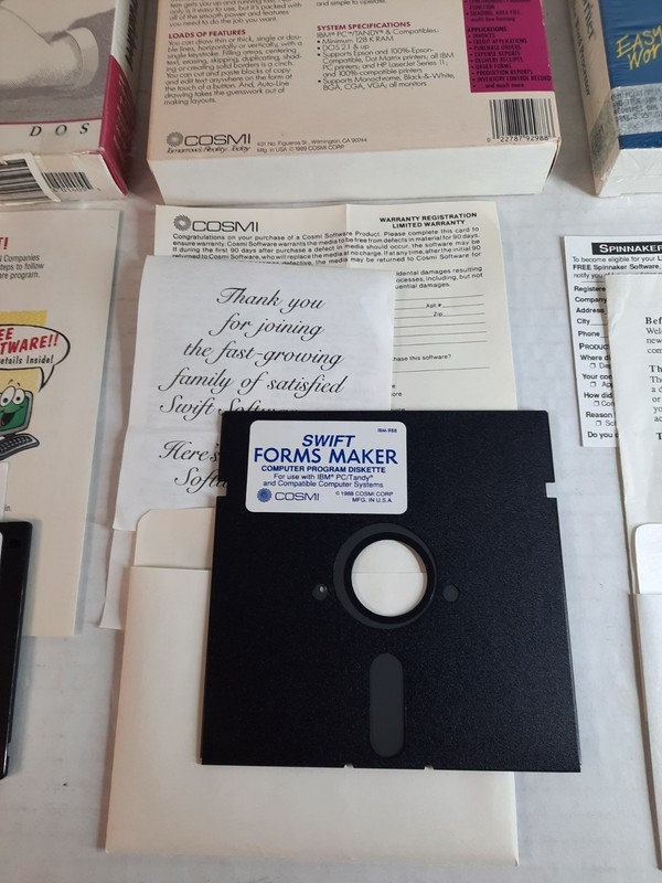 Forms Maker Rebel Spreadsheet & The Writer IBM PC Tandy Software TESTED Lot of 3 gallery