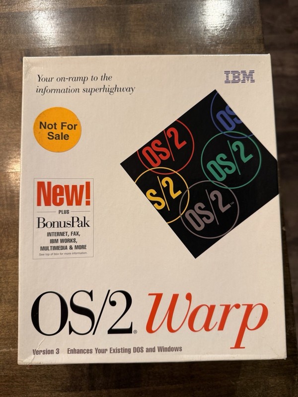 Vintage New IBM OS/2 Warp Version 3 with BonusPak 3.5″ Floppy Disks