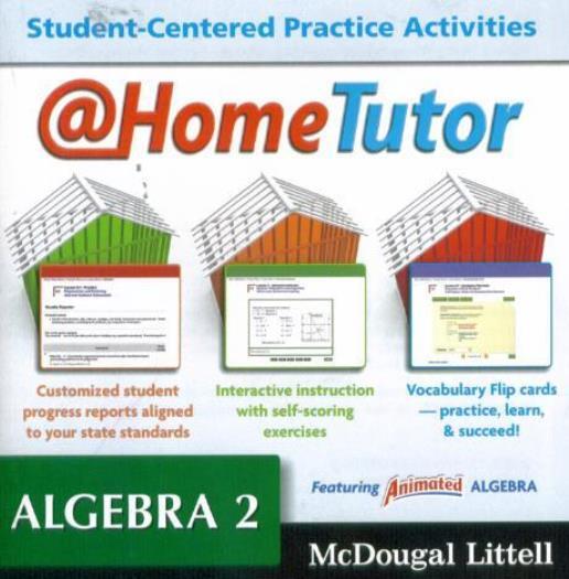 McDougal Littell Algebra 2 @Home Tutor PC MAC CD practice math home school teach