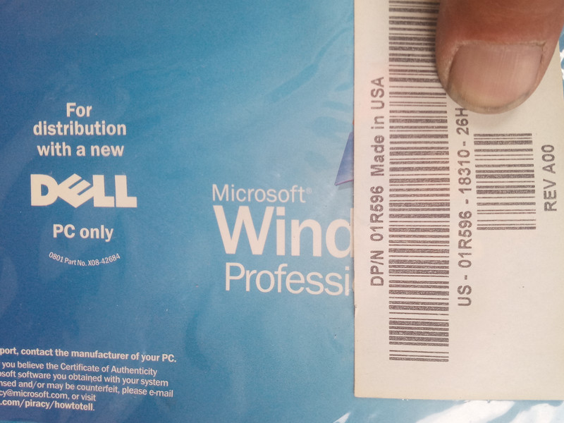 Microsoft Windows XP Professional SP1 Dell Reinstall CD Still Sealed