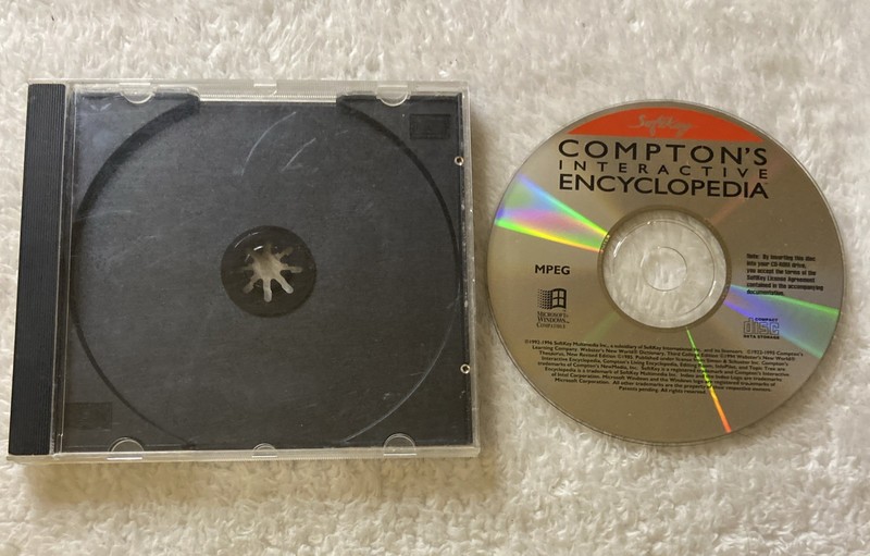 Compton’s Interactive Encyclopedia PC CD ROM SoftKey Multimedia WIN VTG 1992