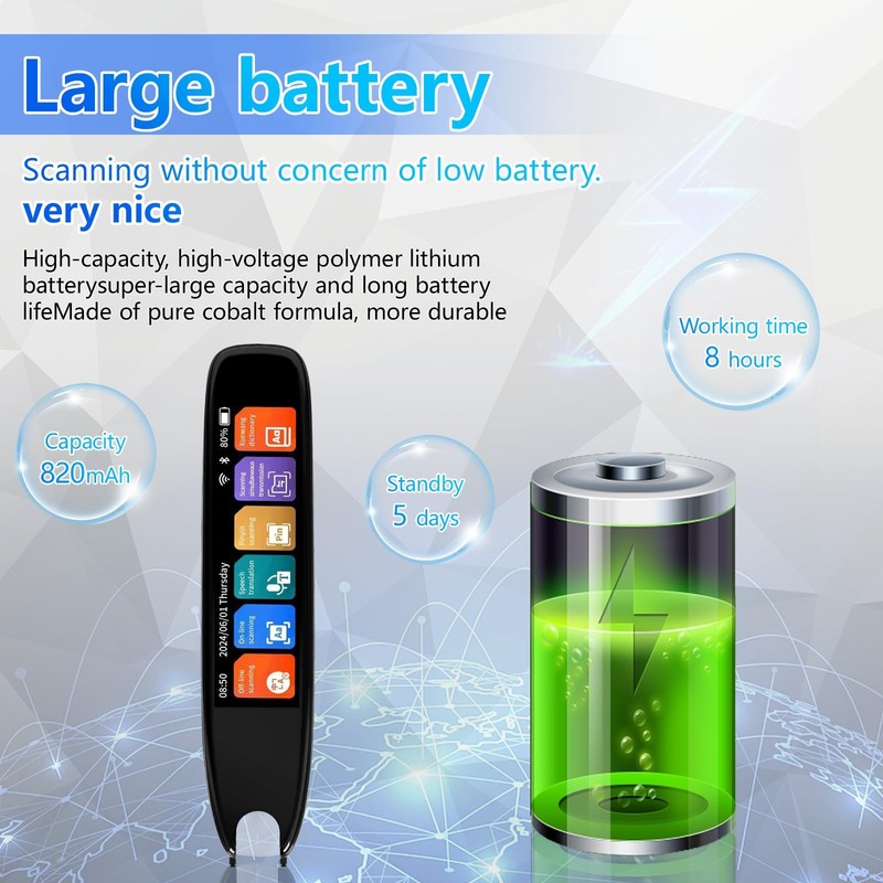 Scan Translator Pen, Online 142 Languages Scan Reader Pen Reading Pen with 3.7... gallery
