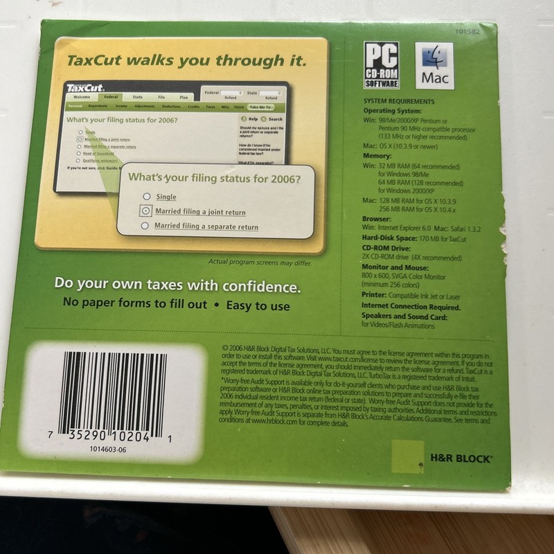 H&R Block Tax Cut Basics Windows And Mac NEW Read gallery