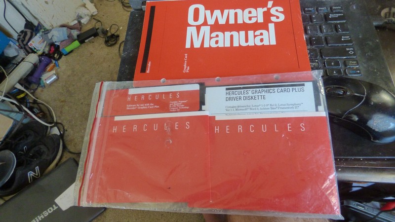 Vintage Hercules Graphics Card Plus Driver Diskettes 5.25″ HGC+ (IBM PC 1986)