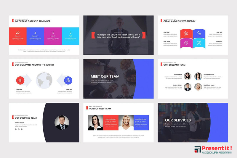 Averia Marketing Pitch PowerPoint Template gallery