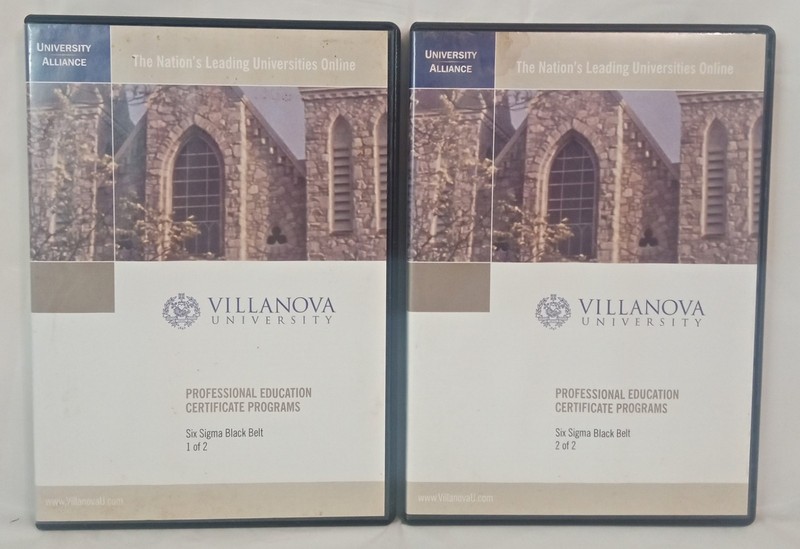 Villanova Univ. Six Sigma Black Belt Professional Ed. Certificate Programs 1 & 2