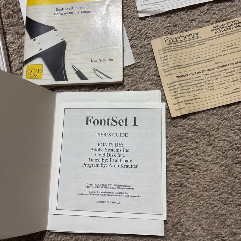 Page Setter Commodore Amiga Program on 3.5" disk Complete with User Guide gallery