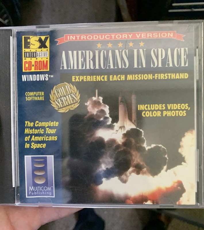 Americans in Space (PC, 1993) CD-Rom Multicom Computer Program Windows 3.1