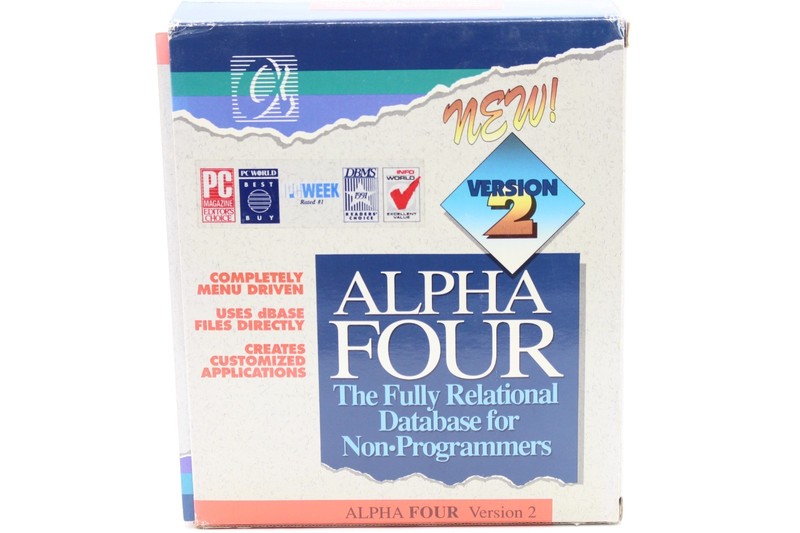 Alpha Four Database for Non-Programmers Version 2 Full Version Rare RETAIL BOX gallery