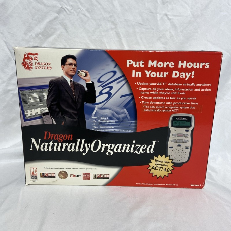 Dragon Naturally Organized Naturally Mobile Recorder Organizer No Headphones