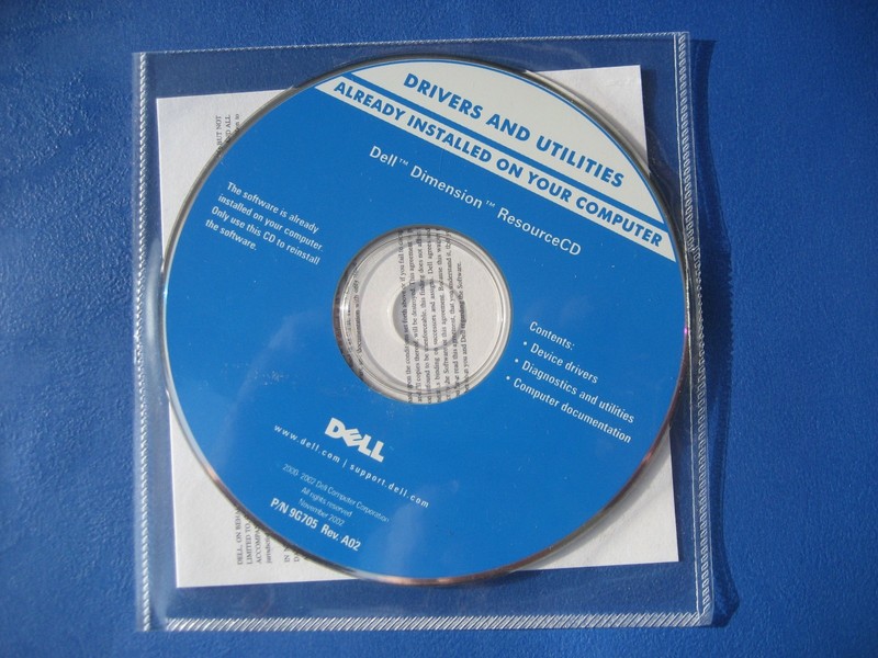 Dell Drivers and Utilities Dimension Resource CD P/N 9G705 – OEM Disc Only Origi