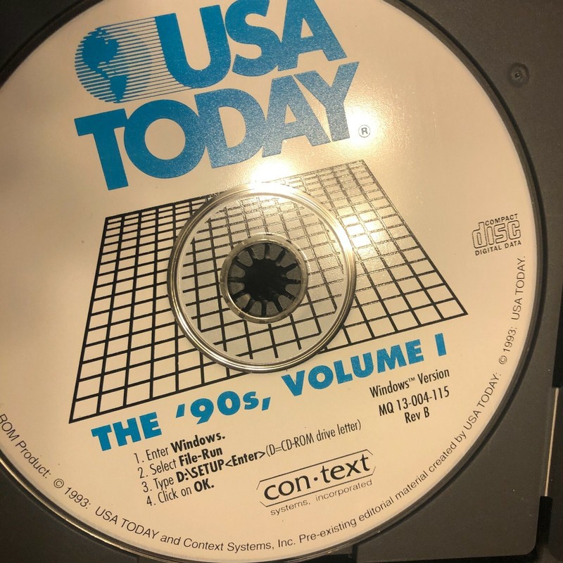 cd rom usa today, the ’90s volume 1
