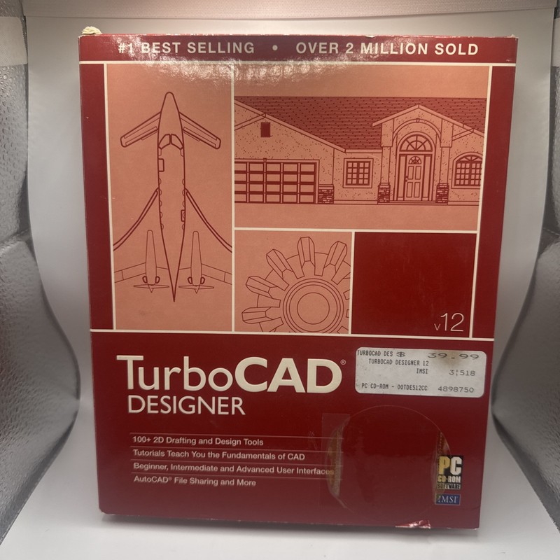 TurboCAS Designer V12 PC CD-ROM Software New Open Box