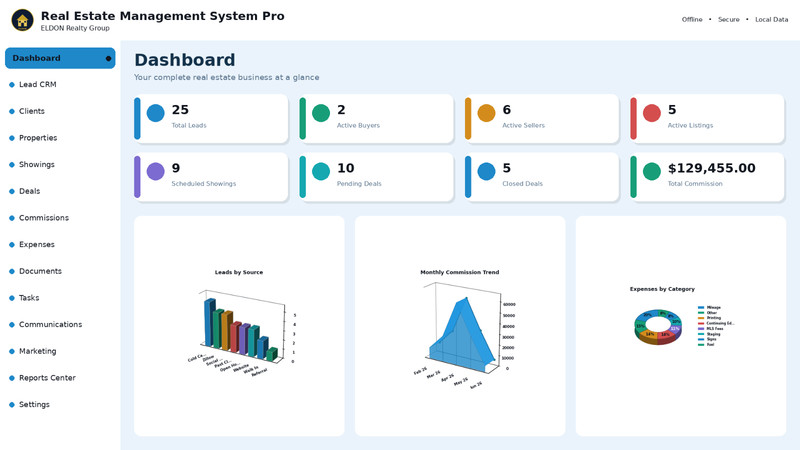 Real Estate Realtor CRM Software, Commission Tracker, Desktop App Windows & Mac gallery