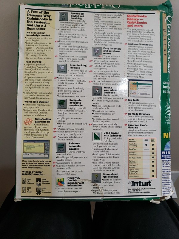 New Vintage Intuit QuickBooks Deluxe CD ROM Version With QuickBooks Plus LOOK! gallery