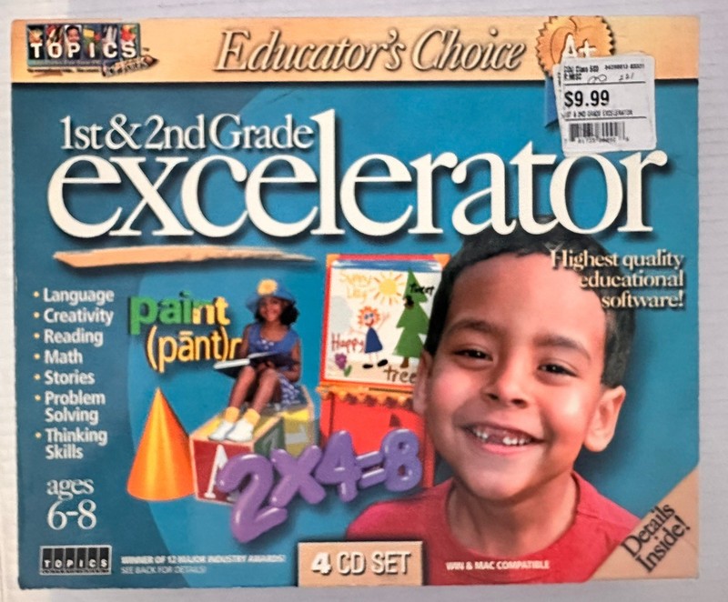 Educator’s Choice 1st &2nd Grade Excelerator all 4 DISCS NEW 2001
