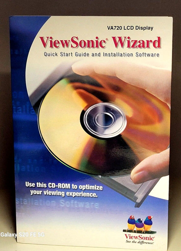 2003 ViewSonic WIZARD CDROM Quick Start Installation Guide-VA720 LCD Display NEW