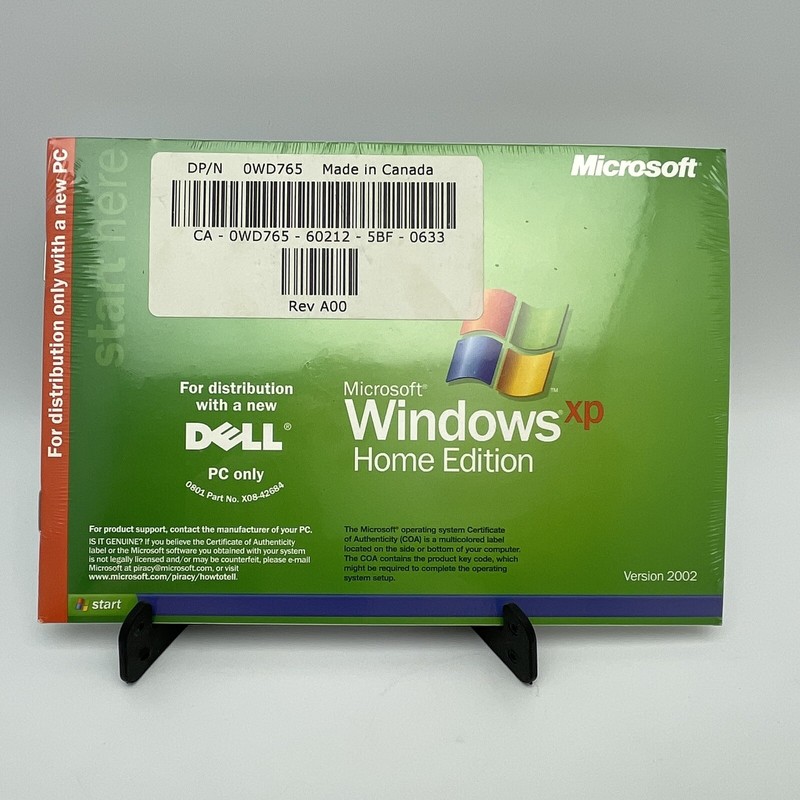 ✅ Dell Windows XP Home SP2 Reinstall CD Factory Sealed 0WD765 NO KEY INCLUDED