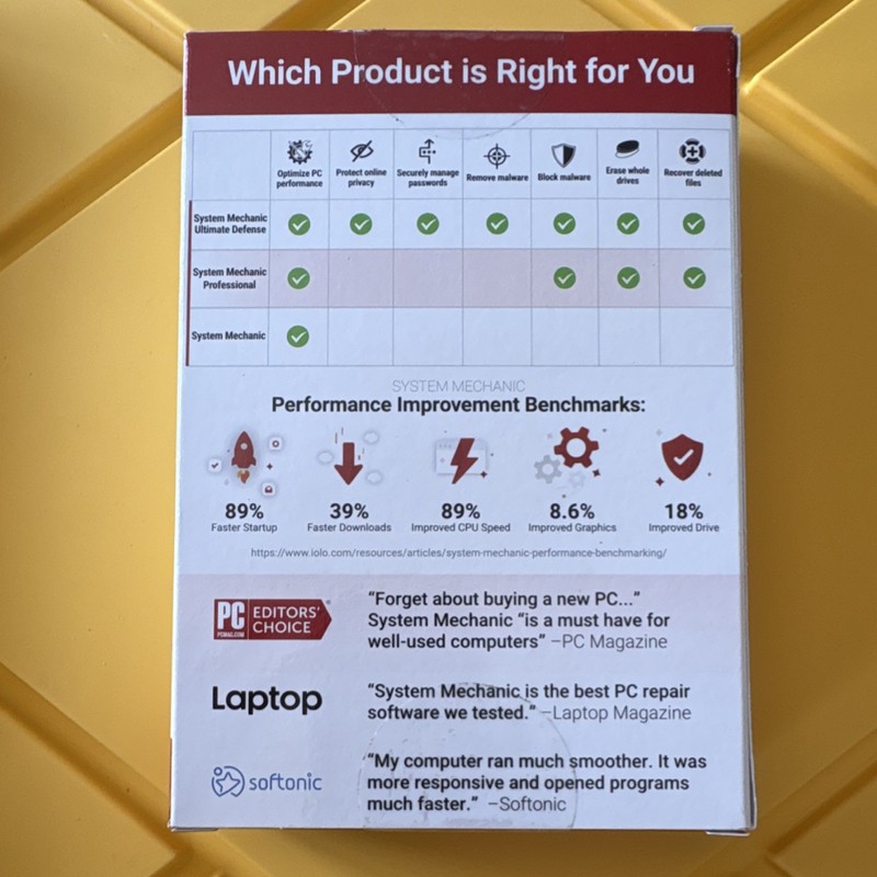 iolo System Mechanic Professional PC Optimization & Registry Software gallery