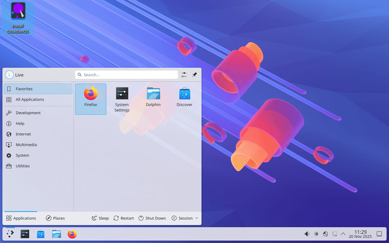 Latest Obsidian ObsidianOS Debian Linux OS Operating System for PC on DVD gallery