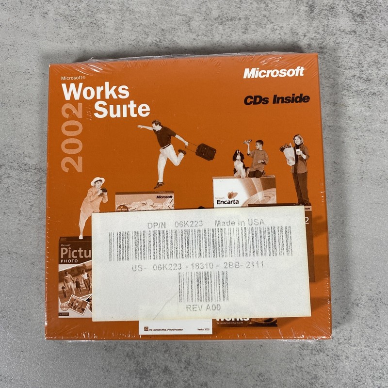 Microsoft Works Suite 2002 Product Key Included New Sealed