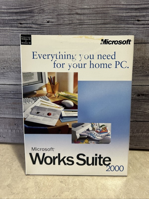 Microsoft Works Suite 2000 W/ Product Key