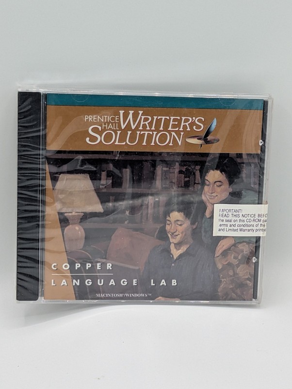 Vintage Prentice Hall Writer’s Solution Copper Language Lab CD Software New