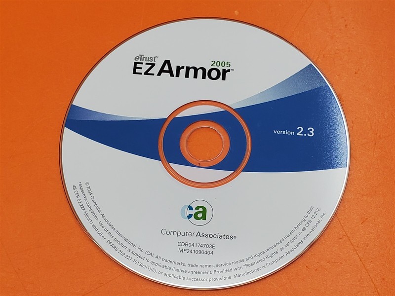 ⭐️⭐️⭐️⭐️⭐️ eTrust EZ Armor 2005 Version 2.3 Computer Associates Disc Only