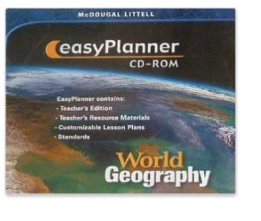 McDougal Littell World Geography: Easy Planner 2 PC CD teacher resources planner