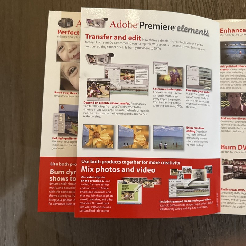 Adobe Photoshop Elements 3.0 PLUS Adobe Premiere Elements, for XP NEW SEALED! gallery