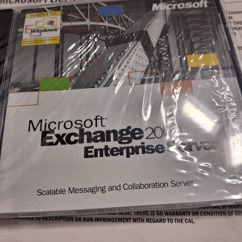 Microsoft Exchange 2000 Enterprise Server 25 User License Factory Sealed Box gallery