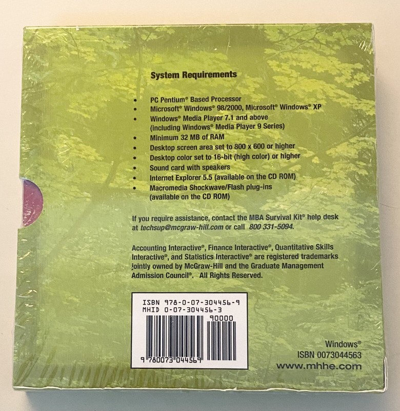 McGraw-Hill Irwin MBA Survival Kit Version 4.0 CD-ROM for PC 5 CDs NEW SEALED gallery