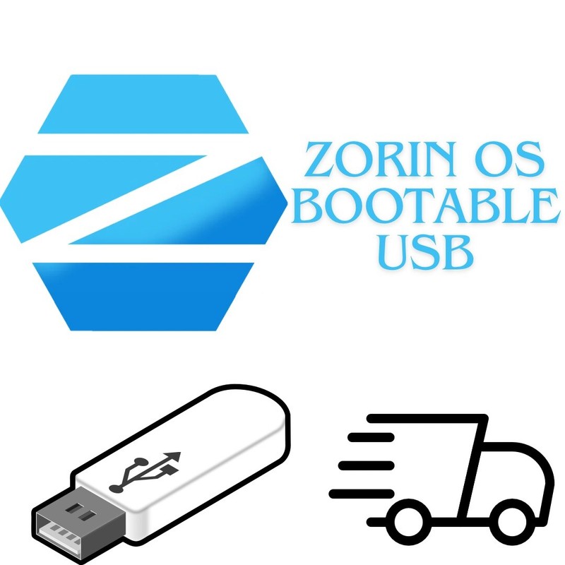 Zorin OS 17.3 CORE 64bit USB Drive Linux Bootable Live or Install ZorinOS