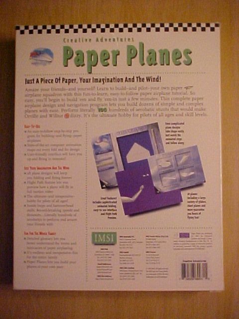 IMSI Creative Adventures Paper Planes 28 Easy to Fold Designs CD for Windows/MAC gallery
