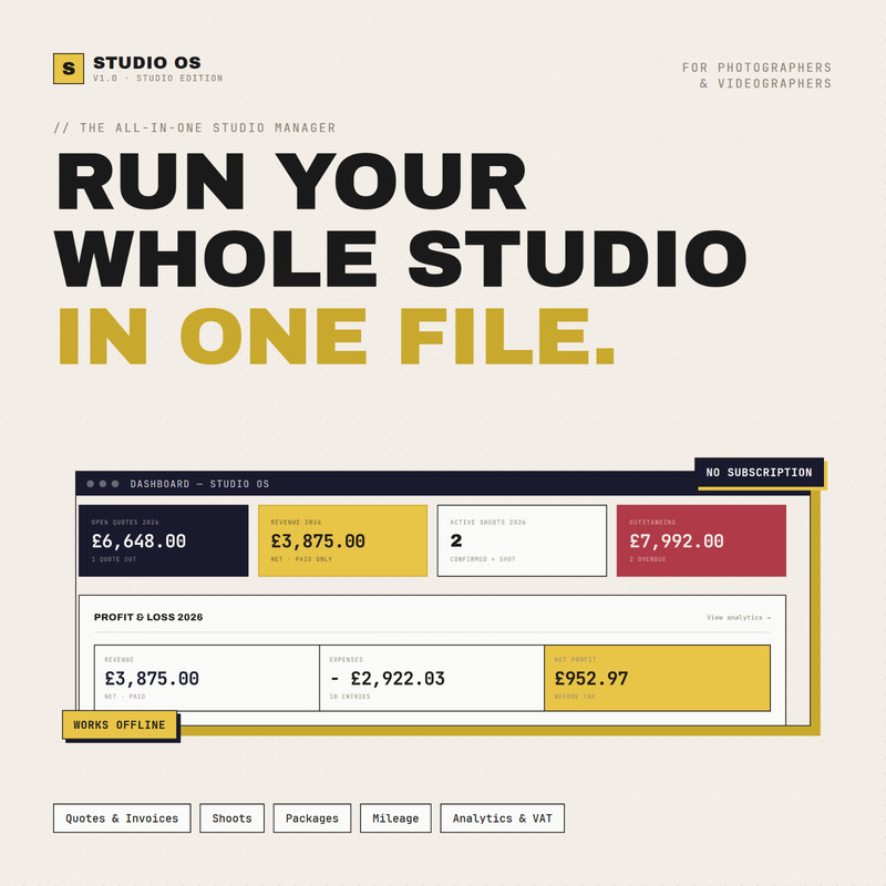 Studio OS Pro | All-in-One Studio Management Software for Photographers & Videographers gallery