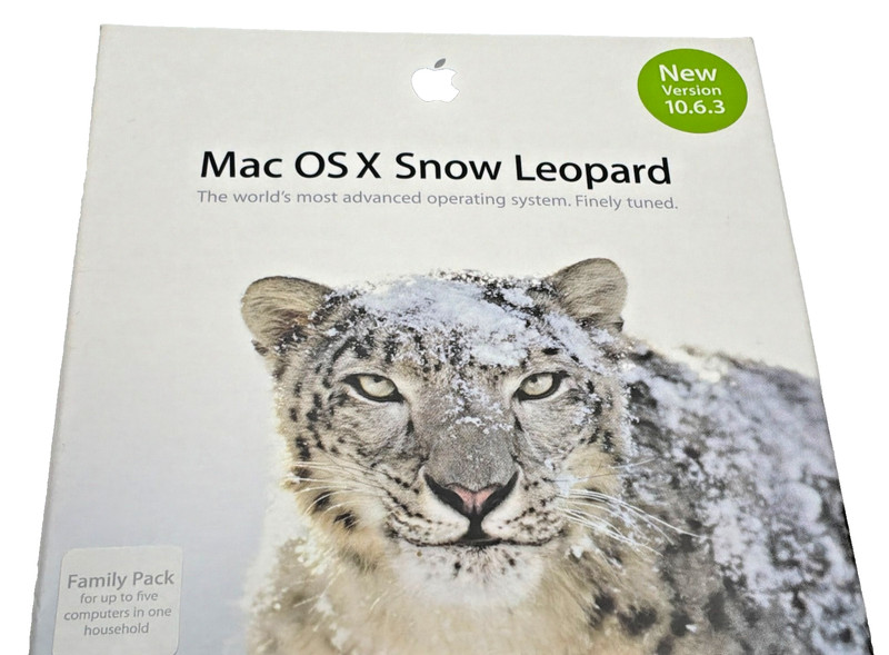 Apple Mac OS X Snow Leopard 10.6.3 Family Pack Install DVD Complete Box Set