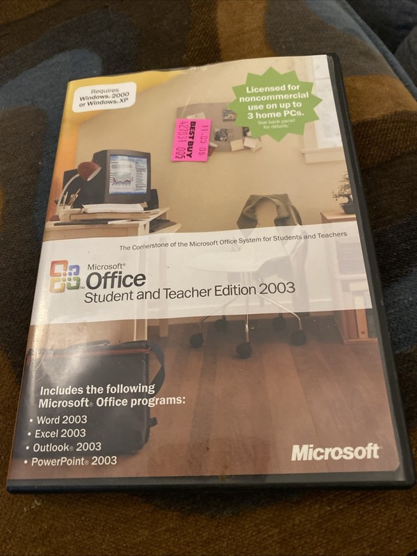 (T) Microsoft Office Student and Teacher 2003 - PC - Used - Very Good